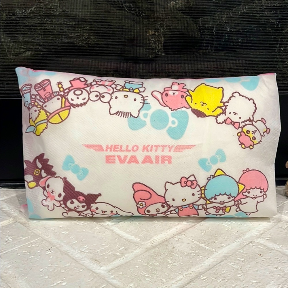Eva Air Sanrio Hello Kitty In Flight Pillow Airline Collectible ✈️